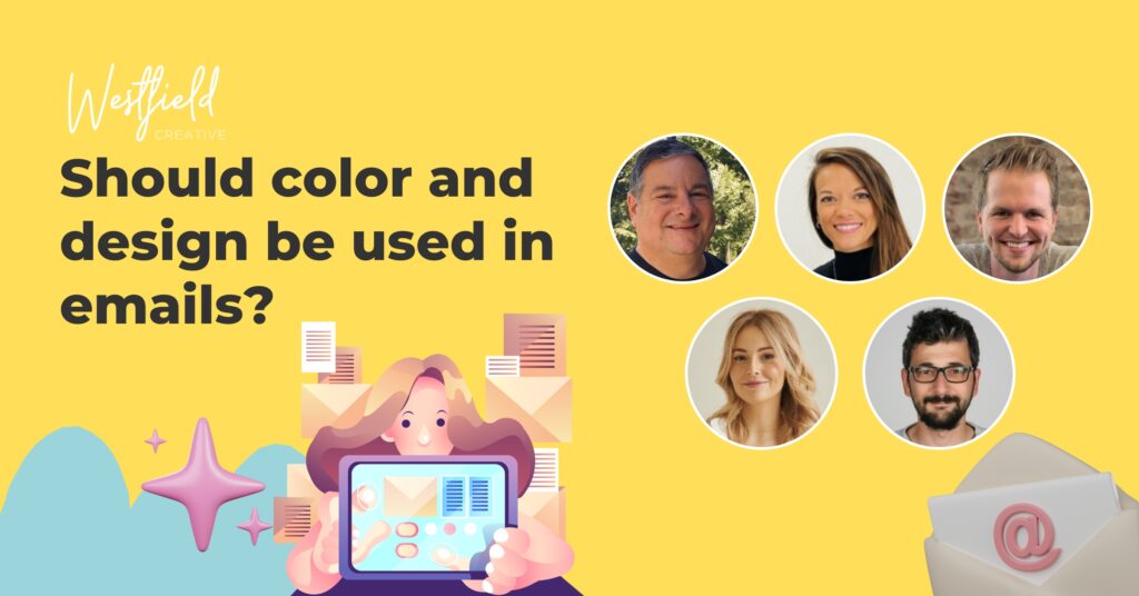 Should color and design be used in emails